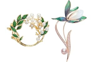 TUKEVA 2 pezzi Spilla con Cristallo Artificiali Donna Spilla Sciarpa Foglie in Lega per Donne Spilla Gardenia da Donna Design Unico Per le Ragazze e le Donne in Vacanza, Matrimonio spille