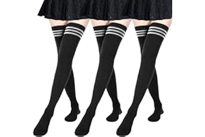 DRESHOW Mujer Extra Largos Calcetines Hasta la Rodilla Cosplay Casual Sobre la Rodilla Medias Hasta el Muslo