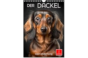 ‎CALVENDO Der Dackel - klein aber mutig (Wandkalender 2024 DIN A4 hoch), CALVENDO Monatskalender