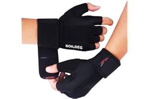 Boildeg Gant Fitness de Sport Avec Soutien au Poignet pour Levage de Poids - Protection Paume Forte Adhérence pour Musculation Hommes & Femmes