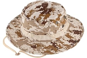 QMFIVE Tactique Boonie Chapeau, Camo Round Chapeau pêcheur Chapeau de Soleil pour Paintball Airsoft Camping Outdoor