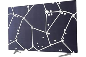 NIRU Rianpesn Housse TV Universelle,Protection Anti-poussière pour téléviseur - Accessoire décoration TV en Tissu Polyester Haute densité pour téléviseur Plat LCD 32-65 Pouces et télé seur