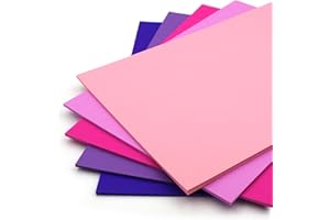 Rothmill A4 Coloured Card Stock, 220gsm Weight and 280 Micron Thickness, Pink Card Pack with 5 'Pink' Tones, Ideal for Arts and Craft, Office and Stationery Use - 50 Sheets