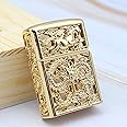 Vintage Groove Lighter With Dragon Pattern Refillable Kerosene Lighter - Wheeled Kerosene Lighter - Antique Lighter - Antique Gold Cool Lighter