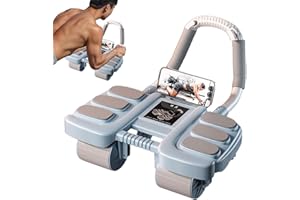 YULOKDWI Ab Roller Wheel Abdominal Trainer, 4 Wheel Abdominal Rollers Wheel, Core And Abdominal Roller With Automatic Rebound, Ab Plank Abdominal Roller Wheel With Elbow Support
