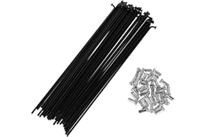 VekAuto 36 Set 12G Bicycle Spokes 195mm Bike Wheel Spokes 45 Steel Black
