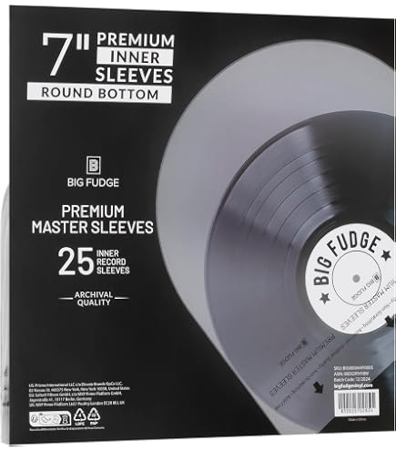25 Fundas Interiores Antiestáticas Para Singles De Vinilo 7" – 18x18 Cm, Marca CUIDATUMUSICA