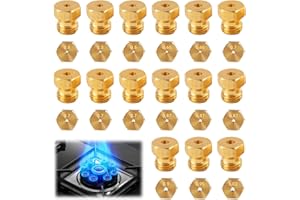 QAUM 15 Piezas Inyectores Cocina Gas Butano, Universales Conjunto Inyector Quemador Para GLP Para Gaseera, Cocina Y Placa Inyectores Cocina Gas Butano, 0.5-0.65-0.7-0.80-0.87-0.90-0.95-1.02