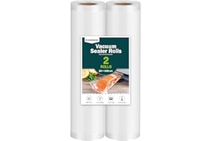 InnoGear Bolsas Vacio Alimentos Rollos Envasadora al Vacio para Conservación de Alimentos (2 Rollos 28cm×6m)