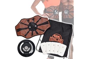 BEST DIRECT GYMFORM Ceinture Abdominale electrostimulation Total ABS, As Seen on TV, Ceinture Abdominale pour Homme & Femme, Appareil Vibrant de Musculation Electrique pour Abdos, Cuisse, Bras