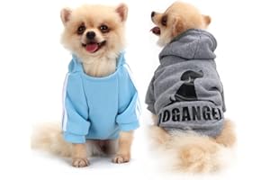 QiCheng&LYS Felpa cane Abbigliamento per cani Maglioni cani Comodo,Traspirante e caldo XS-XXL (2 Grigio/Blu, S)
