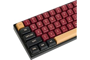SOLIDEE 160 klawiszy CSA Profile Klawiatury PBT Key Cap Set z przyciskiem spacji 7U do układów US/ISO 60% 65% TKL (Red Warrior)
