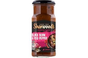 Sharwood's Chinese Black Bean & Sweet Red Pepper Sauce – Cantonese Style Stir-Fry Base, Rich & Savoury, 425 g Jar (Pack of 1)