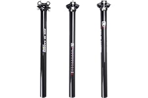 RXL SL Tige de Selle VTT 27.2/30.8/31.6mm 3K Brillant/Mat Fibre de Carbone+Alliage d'aluminium Tige de Selle Carbone Velo Route