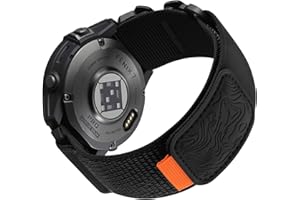 Bandletic Compatible With Fenix 6 Pro/Fenix 6/Fenix 7/Fenix 7 Pro/Fenix 8/E 47mm/Fenix 5/Fenix 5 Plus/Epix 2 Pro 47mm, QuickFit 22mm Nylon Strap for Forerunner 965/955/945/935/Instinct 2/3/E/Quatix 8