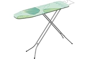 Gimi Jean Asse Da Stiro, Con Poggiaferro In Griglia, Regolabile In Altezza, Metallo, Bianco, 133.5 x 33 x 90 Cm