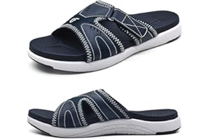 COFACE Mens Sport Recovery Sandals Plantar Fasciitis Soft Cushion Lightweight Arch Support Orthotic Slides for Men