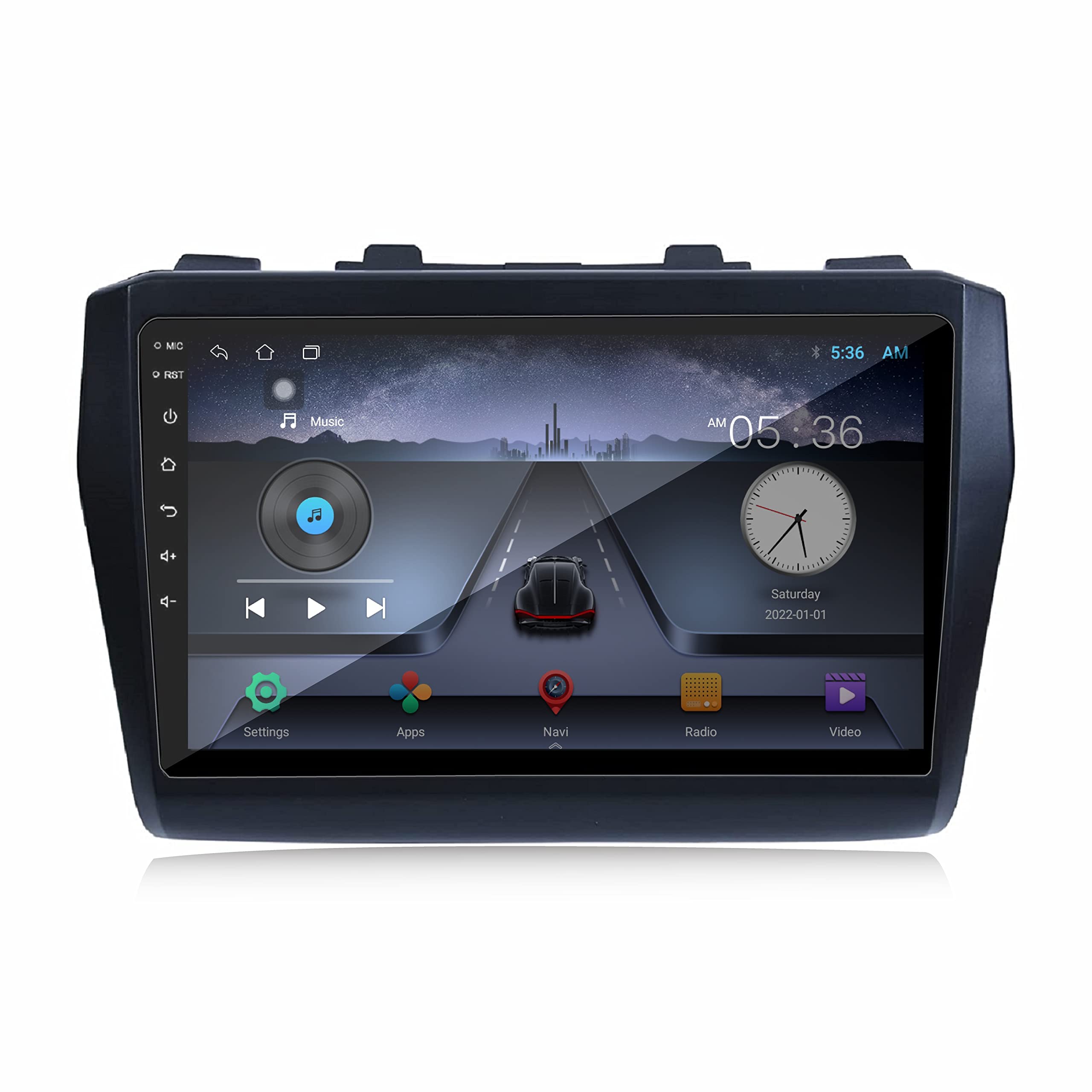 TINGKAT 9 Inch Full HD 1280 Touch Screen Player Android 12 Double Din IPS Display Stereo with 2GB RAM /16 GB ROM GPS/Wi-Fi/Navigation/Mirror Link Split Screen Dsp Equalizer Compatible with Maruti Suzuki Swift 2018-2020