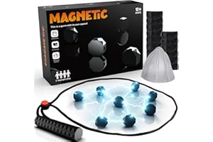 ILMFMY Magnetisches Schachspiel – Lern- & Reisespiel mit 20 Magnetsteinen & Seil, fördert Logik, Konzentration & Familienzeit, pädagogisches Magnetspiel für Kinder & Erwachsene, Reisen