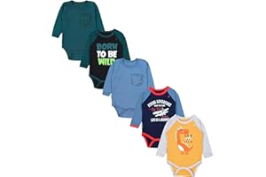 TupTam Jungen Baby Body Langarm Unifarben 5er Pack