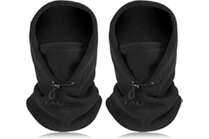 TAGVO Cagoule Coupe-Vent Masque De Ski Cagoule Polaire Thermique Hiver Utilisation Polyvalente Masque Unisexe Chaud ＆ Couvre-Visage Respirant Cache-Cou Épais pour Les Sports De Plein Air d'hiver