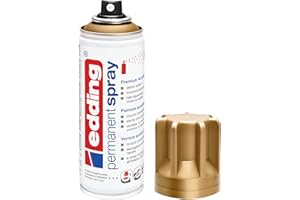 edding 5200 Spray Permanente, Oro Prezioso Opaco, 200 Ml, Vernice Acrilica Premium per Dipingere e Decorare Vetro, Metallo, Legno, Ceramica, Plastica, Tela, Smalto Acrilico