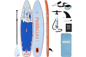 HITABAY Tavola SUP con Accessori Completi, 290cm e 320cm e 335cm SUP Gonfiabile Adulti, Carico Massimo 150kg Tavola da Surf