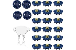 QUWEM 22pcs Golf Cricket Shoe Spike Replacement Set with Cleats Wrench Universal Fit for Footjoy Astro Turf Most Sneakers Sports Shoes (Blue)