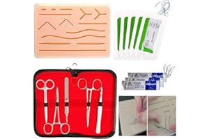 YWZQ Kit di sutura chirurgica all-inclusive strumenti,professionale kit suture per la formazione,chirurgica per e ausili didattici,per lo sviluppo e il miglioramento delle tecniche di sutura