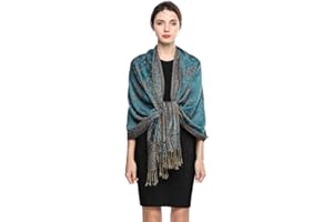 EASE LEAP Women Pashmina Shawls and Wraps Winter Reversible Paisley Hijab Ladies Scarves