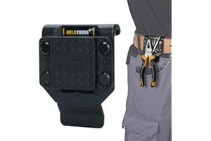 MELOTOUGH Porte-outils magnétique solide pour vis, clous, clé, marteau, pince, tournevis, truelle, douilles – Convient aux ceintures jusqu'à 6,9 cm (noir)