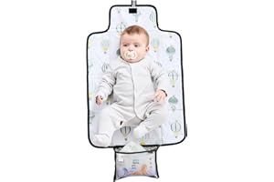 BABY POLAR GEAR Fasciatoio in Borsetta per Bambini con mongolfiere, senza BPA, con una tasca, lavabile, riutilizzabile e ripiegabile