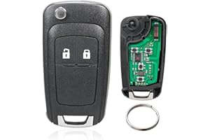 VAILIKEY 2 Tasten Klapp Schlüssel Fernbedienung für Opel Insignia Vauxhall Astra j Meriva Zafira Movano Mokka Adam (433MHz ID46 Chip) (2 Tasten)