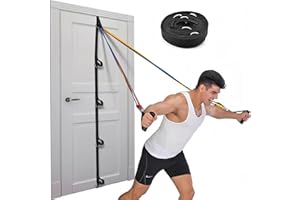 ELITECRAN Sangle d'ancrage Porte pour Exercices Bandes Résistance, Ancre de Porte Bande Résistance Portable pour Entraînement, Fixation Multi-Points d'ancrage pour Fitness Maison, Facile à Installer