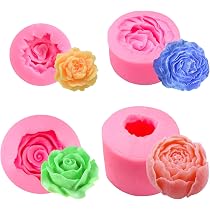 Lot De 4 Moules En Silicone En Forme De Marguerite - Pour Bougies, Savons, Gâteaux (2 Tailles : 6.8cm & 5.5cm)