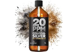 INSTITUT KATHAROS Colloidal Silver for Humans 1000 ML ● 99,99% Pure Silver ● Active Silver Ions ● for Whole Family ● GMP Certified Facility ● Optimal Concentration 20 PPM ● SILVERPLUS