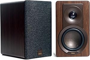 DALI KUPID Premium Compact Passive HiFi Shelf Speakers, 2 Way Design with 4.5" Woofer and 1" Tweeter, Includes Wall Mount (Pair) - Dark Walnut