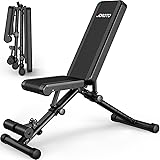 JOROTO MD35 Panca Palestra, Panca Pesi Multifunzione Pieghevole Regolabile, Piattaforma di Allenamento di Peso 318kg, per Tut