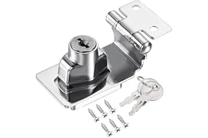 Litensh 2.5 Inch Loquet porte à clé à angle droit de 90 degrés avec bouton tournant pour placard, serrure verrou de tiroir, d'armoire, meuble, armoire fermeture de moraillon de verrouillage Cadenas