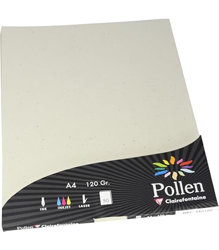 Pollen - 25 Feuilles Papier Couleur - A4 (210 X 297 Mm) - 210 G/m² - Bleu Lavande Pas Cher | Bureau Vallée