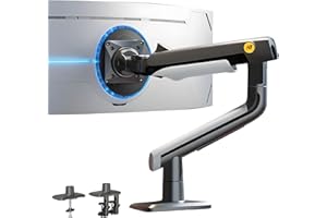 NB Ergonomic Brazo para monitor de juegos para monitores planos/ultraanchos/curvos de 27 a 50 pulgadas, carga de montaje resistente de hasta 18 kg, VESA 75/100 mm, montaje para monitor A5