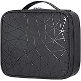 Beauty Case Donna da Viaggio, Borsa da Toilette Impermeabile, Custodia per Trucco Grande, Organizer per Cosmetici in Pelle Si