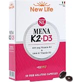 New Life Mena K2 D3 30 Kaps&uuml;l - 100mcg K2 Vitamini + 1000IU D3 Vitamini