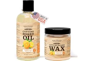 CLARK'S Skärbräda olje- och vaxset – nödvändigt för träunderhåll och skydd – bivax skärbräda (6 oz) – skivolja (340 g) – skärbräda, balsam – set träskärbrädor