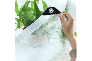 GENERIC Greenhouse Shade Cloth White 50% Shade Rate, Heavy Duty Greenhouse Shading Net for Veggie Garden Nursery Succulents, Shade Fabric 6.6'x13' 10'x10' 10'x20' 10'X26' 13'x20' Washable Tear-Resistant(6.6'x