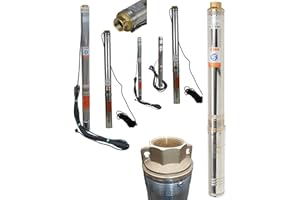 WEISBACH Tiefbrunnenpumpe Brunnenpumpe 2,5" 3" 3,5" 4" sandverträglich >5% 6,6-13,5bar (3" STM16 6,2bar 6000L/h)