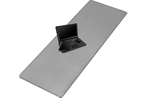 Cacoy Sottomano per Scrivania in pelle, 160x60cm Tappetini per il Mouse in pelle PU Tappetino da Scrivania Multifunzionale per Ufficio e Casa (Grigio)