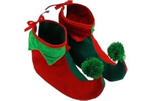 I LOVE FANCY DRESS Elf Boots with Curly Toes - Christmas Fancy Dress Elf Shoe Accessory - Santa's Little Helper