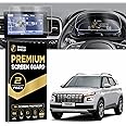 Spartan Shield Screen Guard Combo For Hyundai Venue 2022 Facelift|Infotainment 8 Inch( Slim Bezels )& Instrument Cluster Protector||New Venue 2024 S S(O)Car Touch Display Accessories [Not Smartphone Tempered Glass] {Thin Bezels}