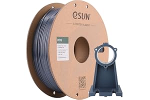 eSUN PETG Filament 1.75mm, Imprimante 3D Filament PETG, Précision Dimensionnelle +/- 0.05mm, 1KG Bobine (2.2 LBS) Filament d'impression 3D pour Imprimante 3D, Gris Solide